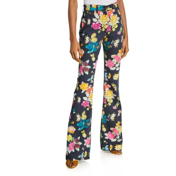 ETRO ITALY Pants Size 27 Exotic Floral Bootcut Flare Jeans...
